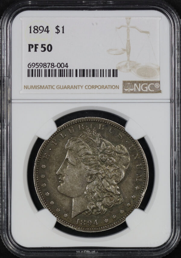 Obverse of this 1894 Morgan Dollar NGC PF-50
