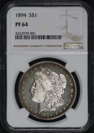 Obverse of this 1894 Morgan Dollar NGC PF-64