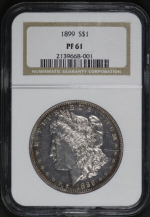 Obverse of this 1899 Morgan Dollar NGC PF-61