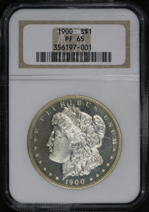 Obverse of this 1900 Morgan Dollar NGC PF-65