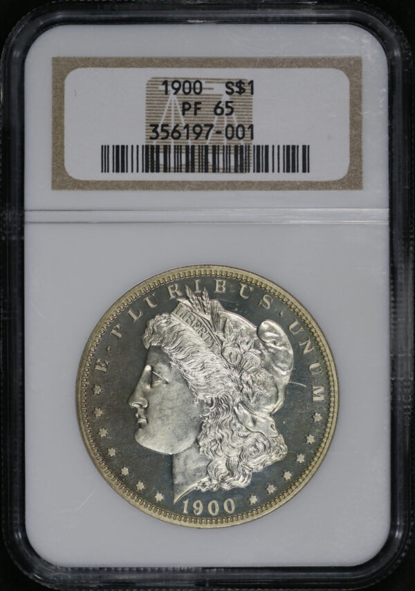 Obverse of this 1900 Morgan Dollar NGC PF-65