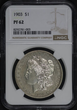 Obverse of this 1903 Morgan Dollar NGC PF-62