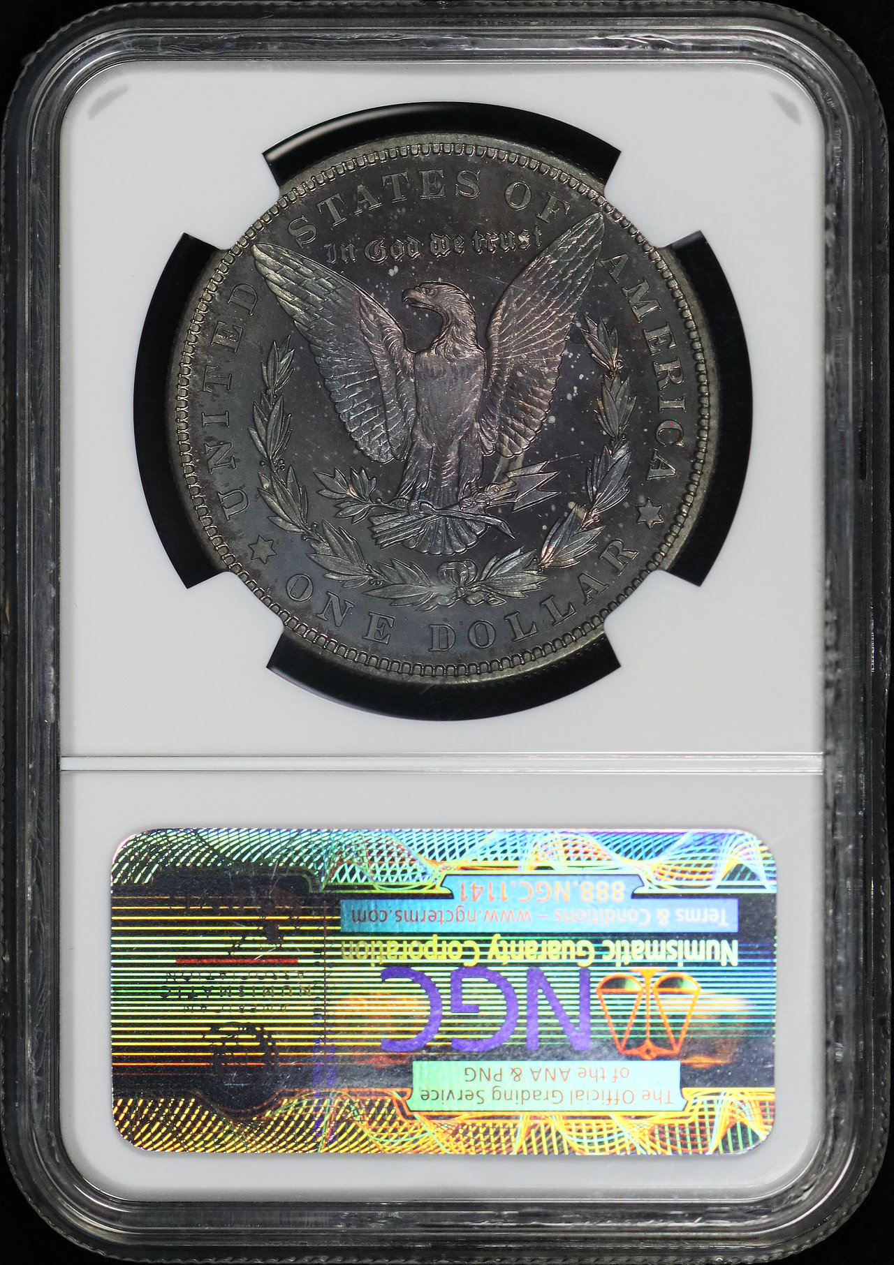 Reverse of this 1904 Morgan Dollar NGC PF-67