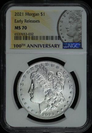 Obverse of this 2021 Morgan Dollar NGC MS-70 Early Release