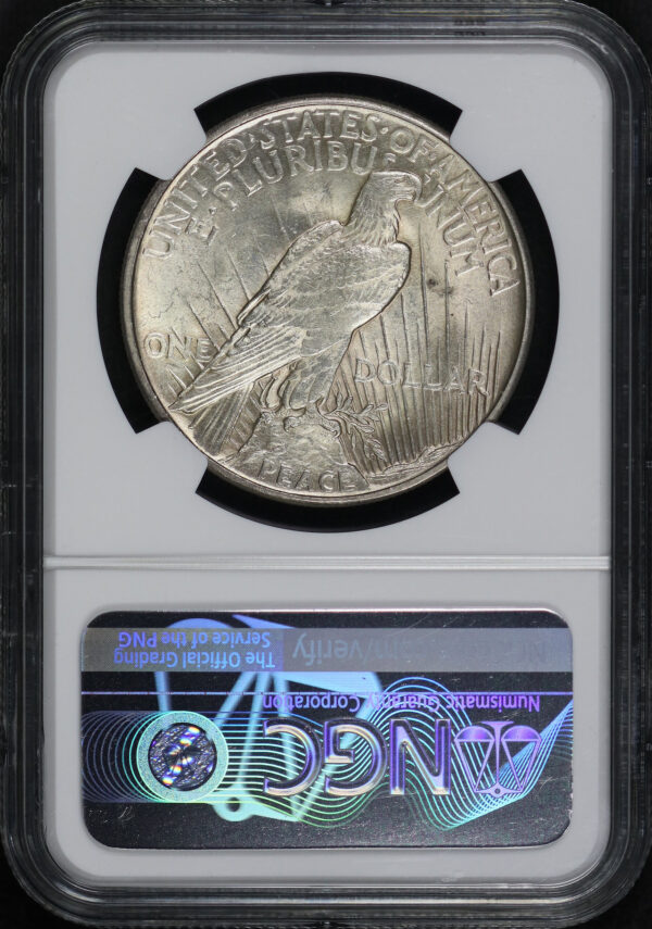 Reverse of this 1921 Peace Dollar NGC MS-64