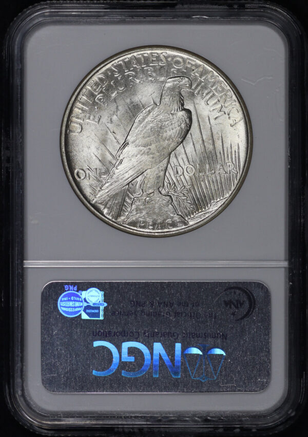 Reverse of this 1921 Peace Dollar NGC MS-64