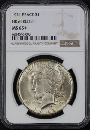 Obverse of this 1921 Peace Dollar NGC MS-65+