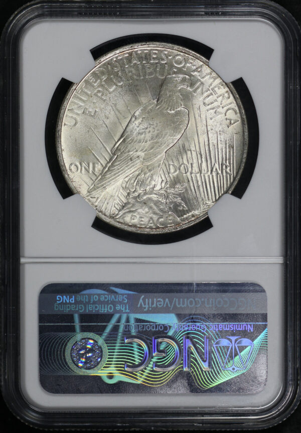 Reverse of this 1922 Peace Dollar NGC MS-62