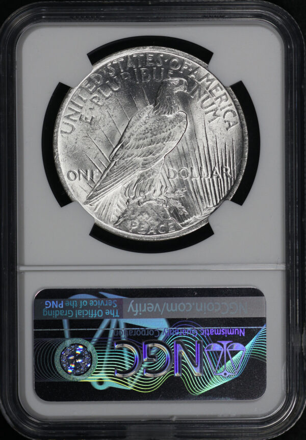 Reverse of this 1922 Peace Dollar NGC MS-62