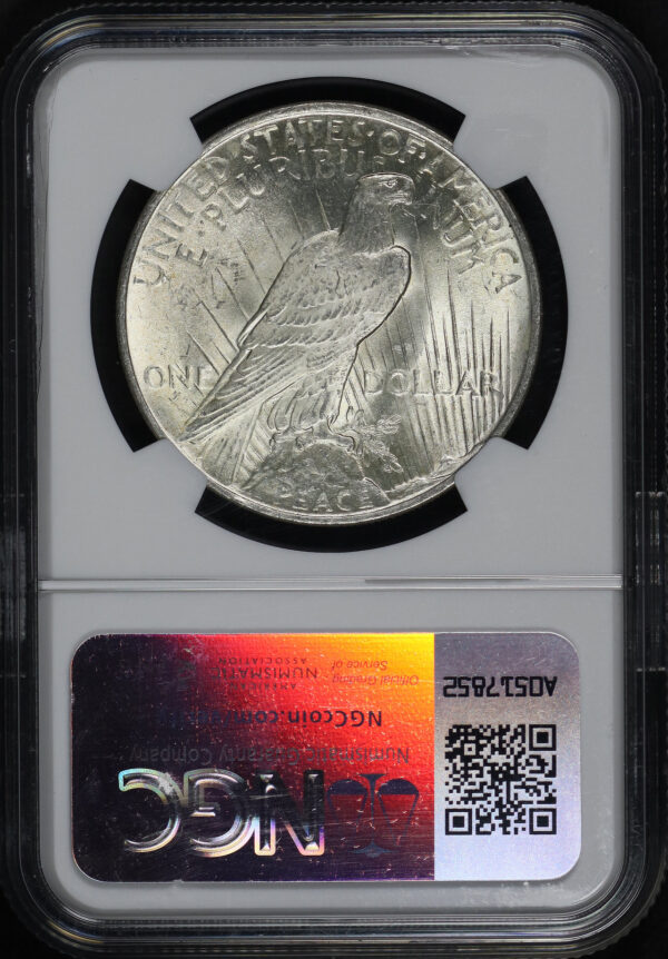 Reverse of this 1922 Peace Dollar NGC MS-62
