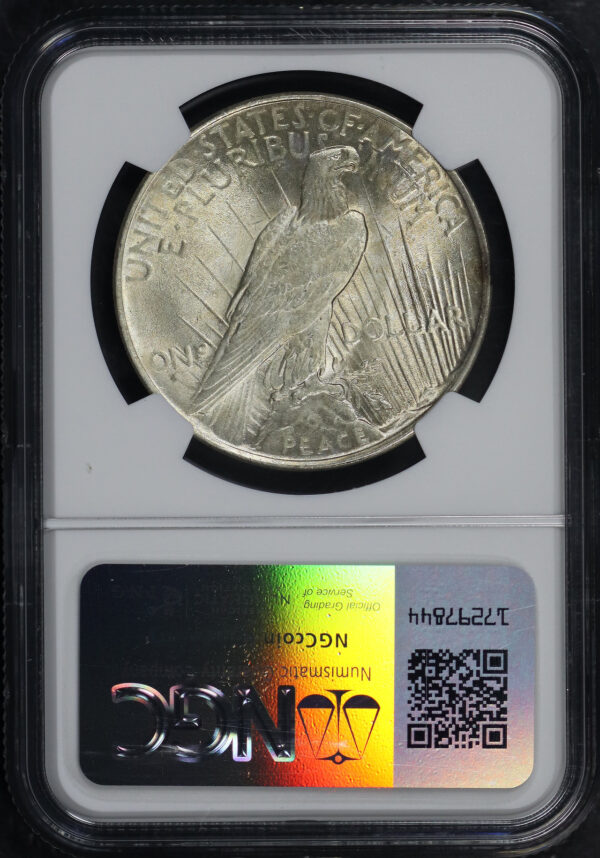Reverse of this 1922 Peace Dollar NGC MS-63
