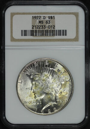 Obverse of this 1922-D Peace Dollar NGC MS-63
