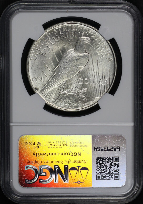 Reverse of this 1922-D Peace Dollar NGC MS-66