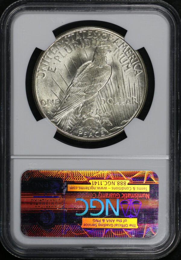 Reverse of this 1922-S Peace Dollar NGC MS-64