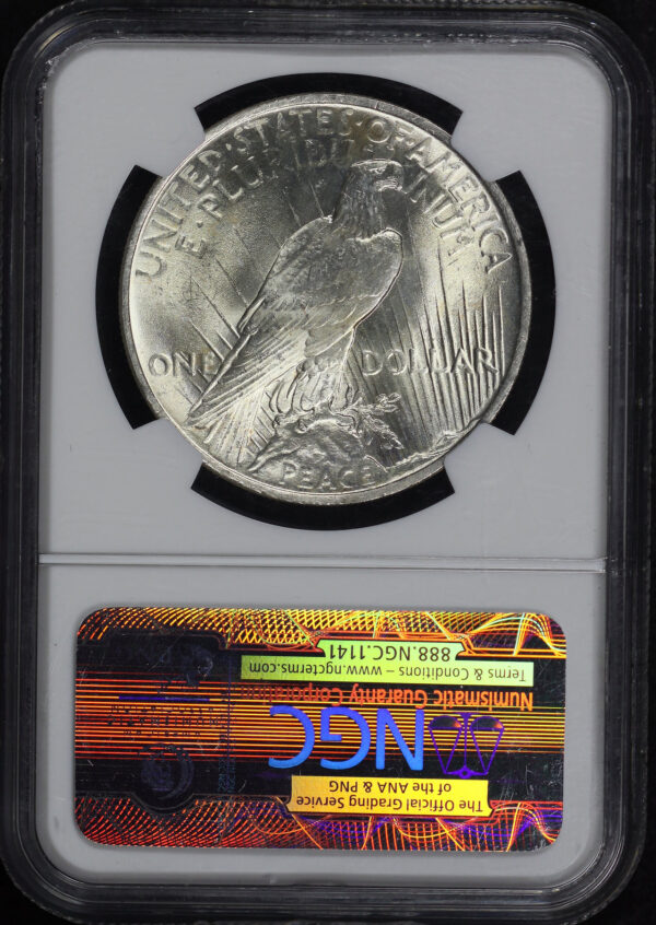 Reverse of this 1923 Peace Dollar NGC MS-63