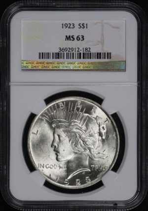 Obverse of this 1923 Peace Dollar NGC MS-63