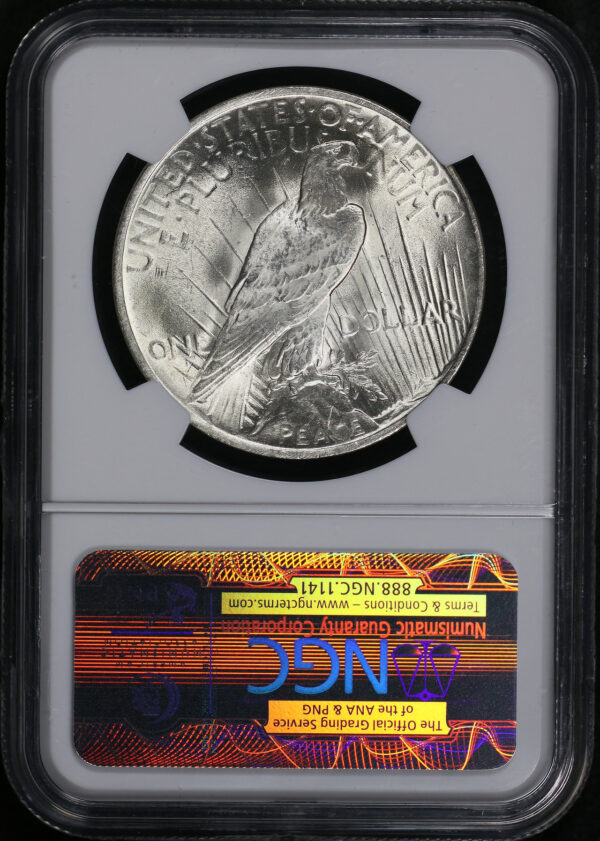 Reverse of this 1923 Peace Dollar NGC MS-63