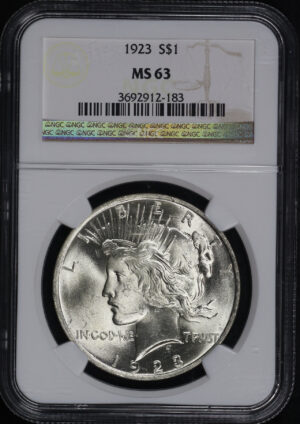 Obverse of this 1923 Peace Dollar NGC MS-63