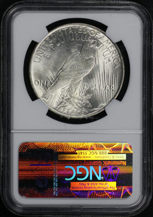 Reverse of this 1923 Peace Dollar NGC MS-63