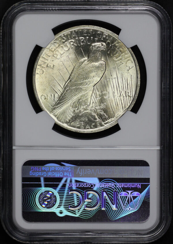 Reverse of this 1923 Peace Dollar NGC MS-63