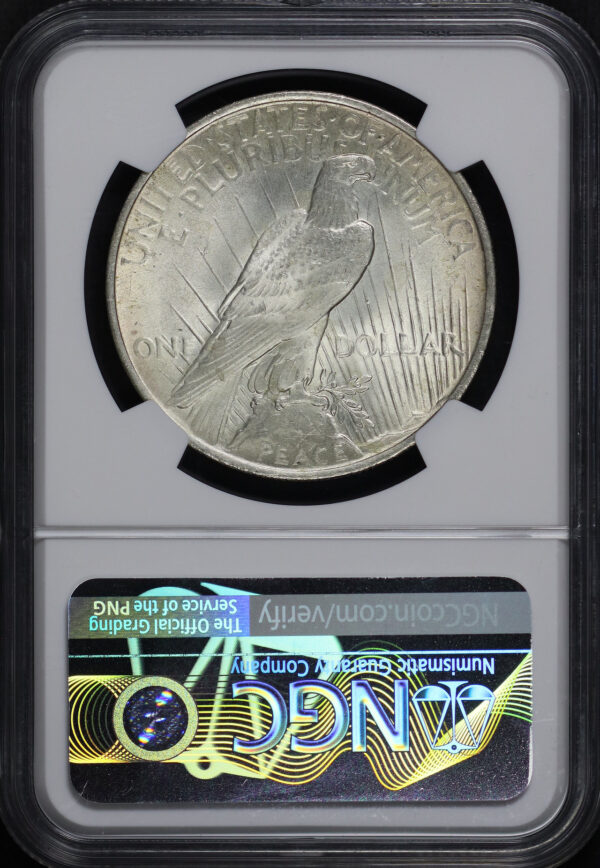 Reverse of this 1923 Peace Dollar NGC MS-63