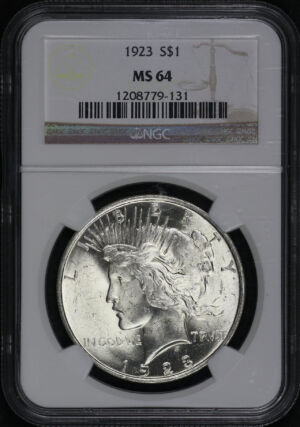Obverse of this 1923 Peace Dollar NGC MS-64