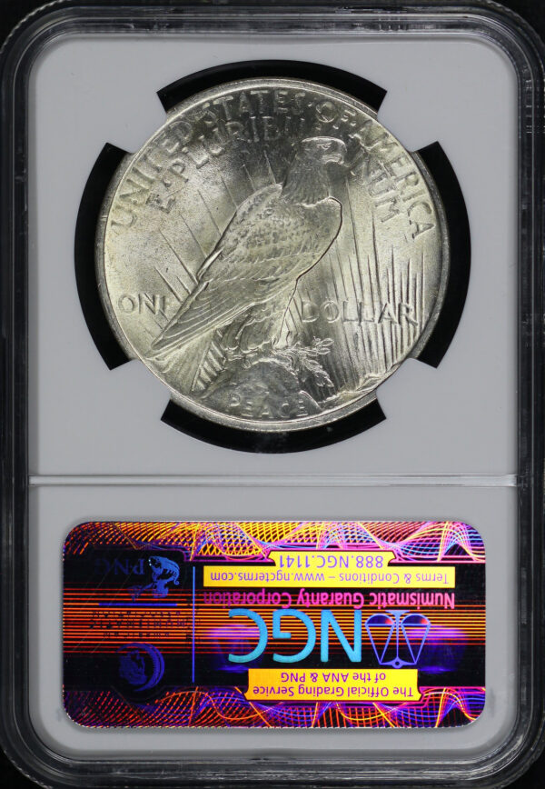 Reverse of this 1923 Peace Dollar NGC MS-64