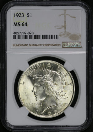 Obverse of this 1923 Peace Dollar NGC MS-64