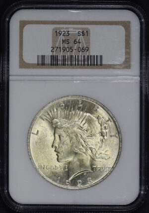 Obverse of this 1923 Peace Dollar NGC MS-64