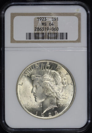 Obverse of this 1923 Peace Dollar NGC MS-64