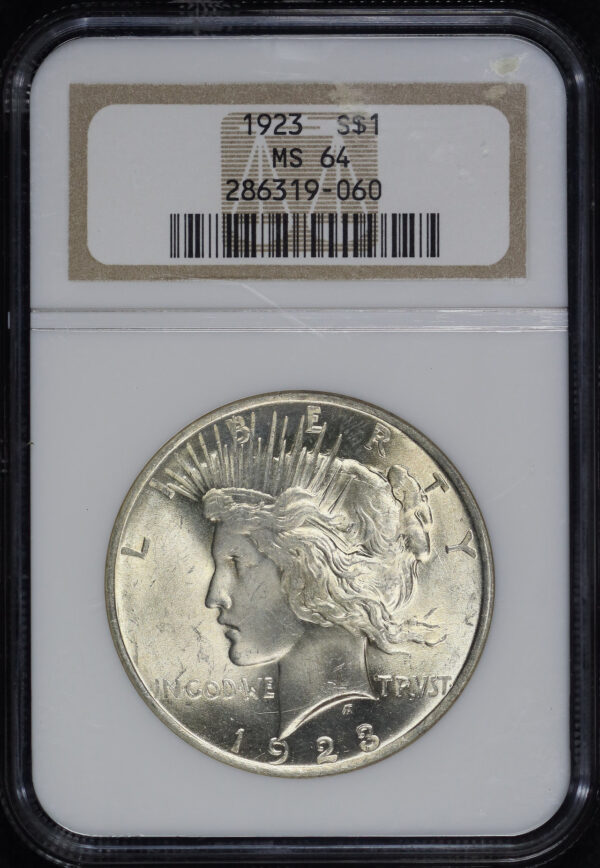 Obverse of this 1923 Peace Dollar NGC MS-64