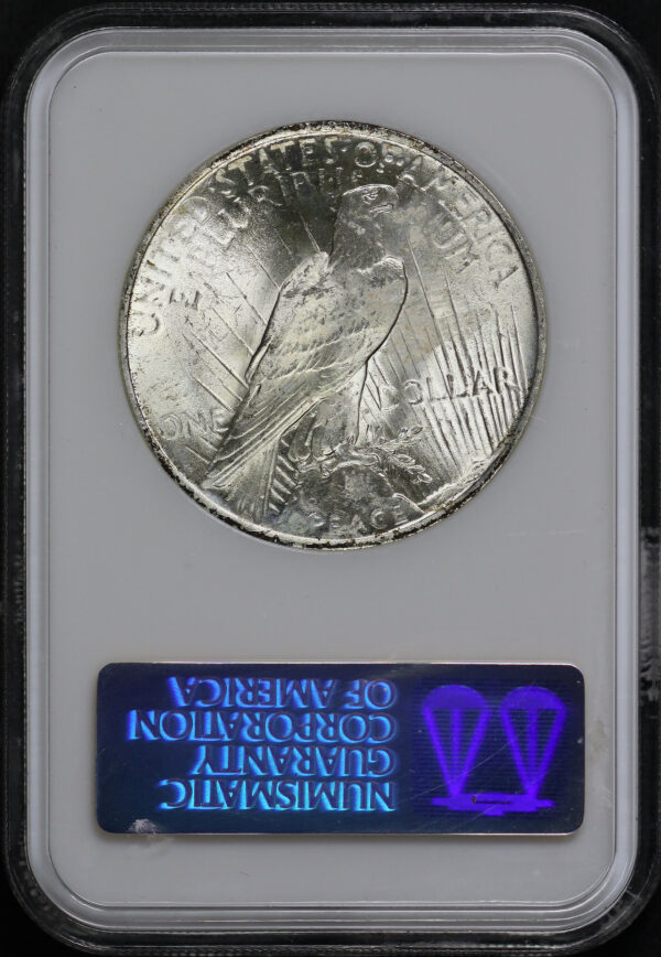 Reverse of this 1923 Peace Dollar NGC MS-64 Old Fatty Holder