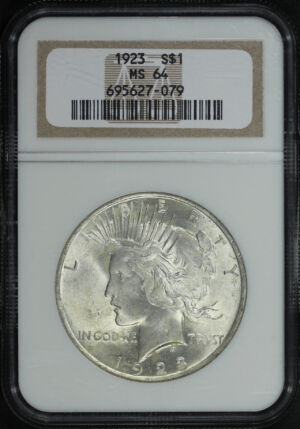 Obverse of this 1923 Peace Dollar NGC MS-64