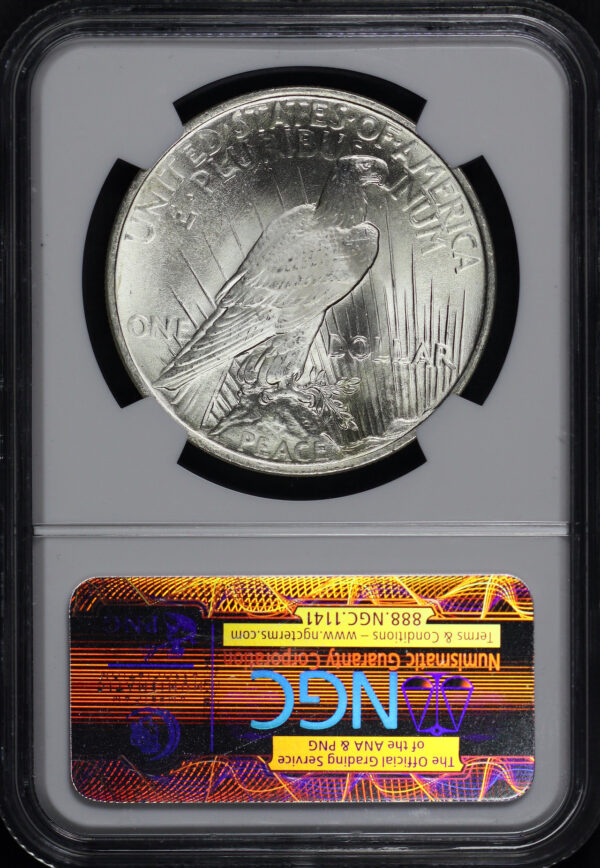 Reverse of this 1923 Peace Dollar NGC MS-65