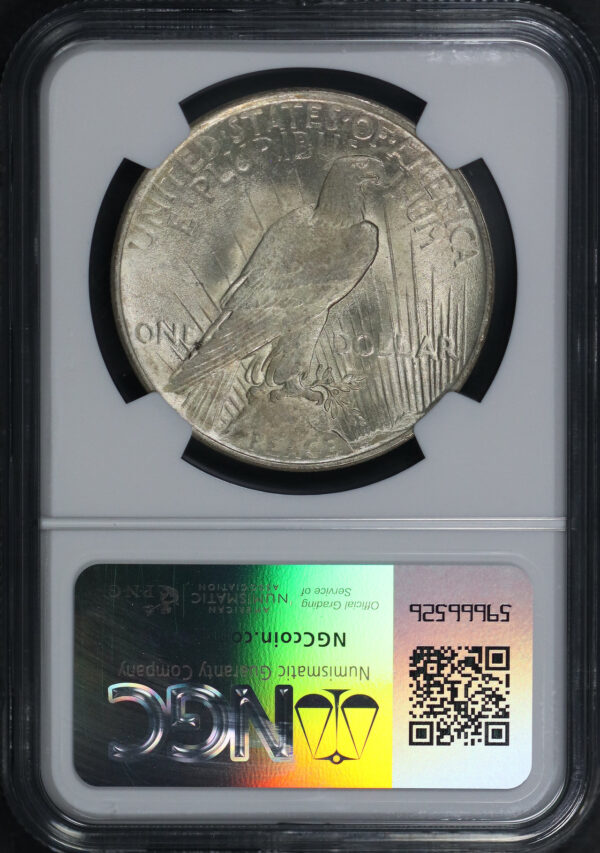 Reverse of this 1923 Peace Dollar NGC MS-66