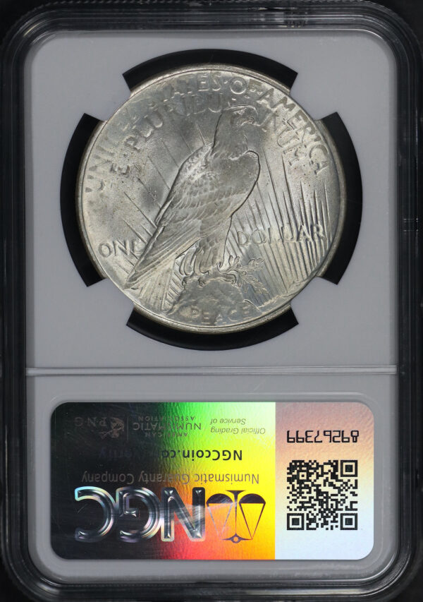 Reverse of this 1923 Peace Dollar NGC MS-66