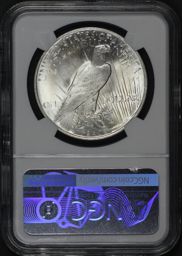 Reverse of this 1923 Peace Dollar NGC MS-67