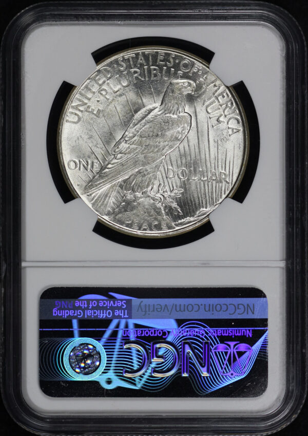 Reverse of this 1923-D Peace Dollar NGC MS-60