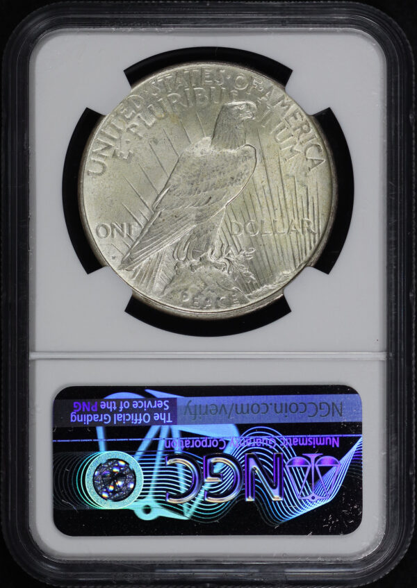 Reverse of this 1923-D Peace Dollar NGC MS-60