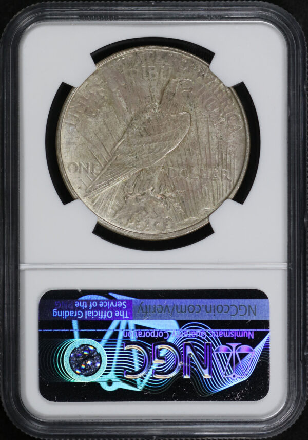 Reverse of this 1923-D Peace Dollar NGC MS-60