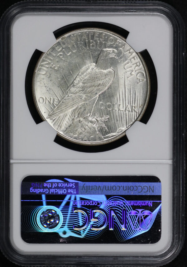 Reverse of this 1923-D Peace Dollar NGC MS-60