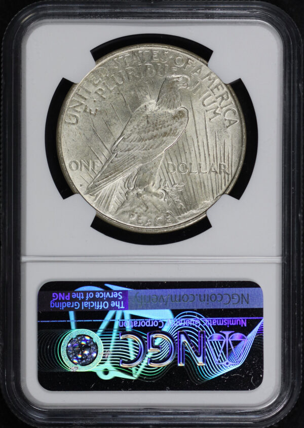 Reverse of this 1923-D Peace Dollar NGC MS-61