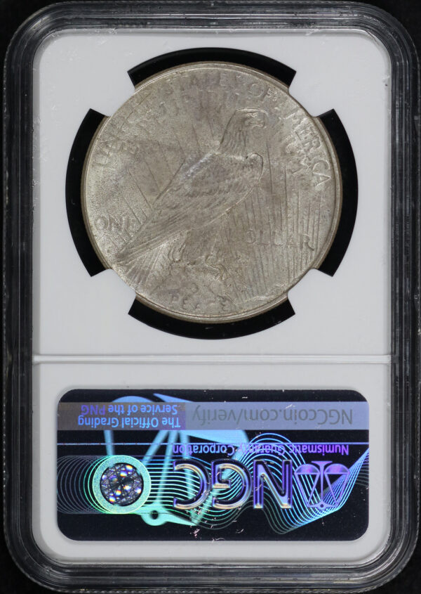 Reverse of this 1923-D Peace Dollar NGC MS-61
