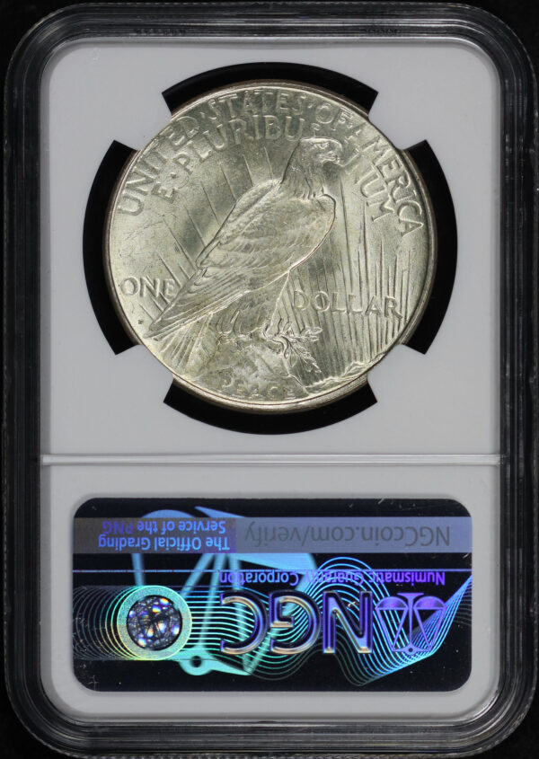 Reverse of this 1923-D Peace Dollar NGC MS-61