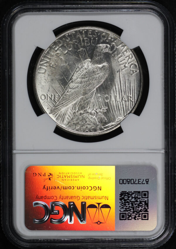 Reverse of this 1923-D Peace Dollar NGC MS-61