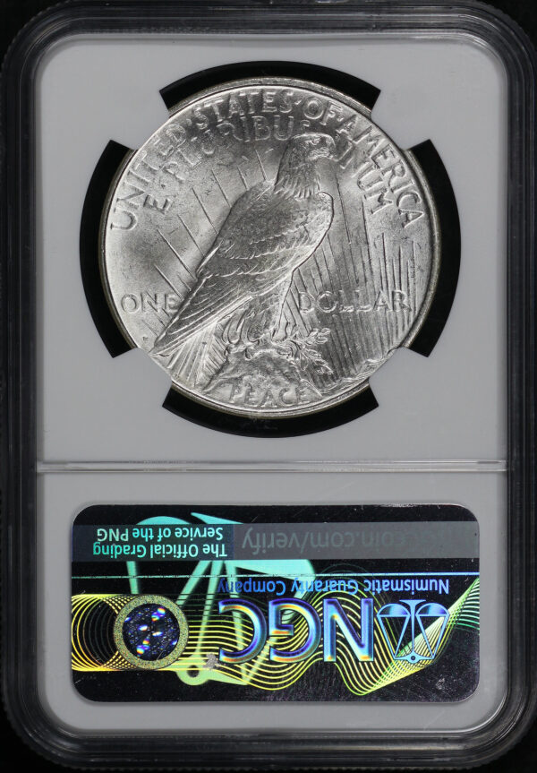 Reverse of this 1923-D Peace Dollar NGC MS-64