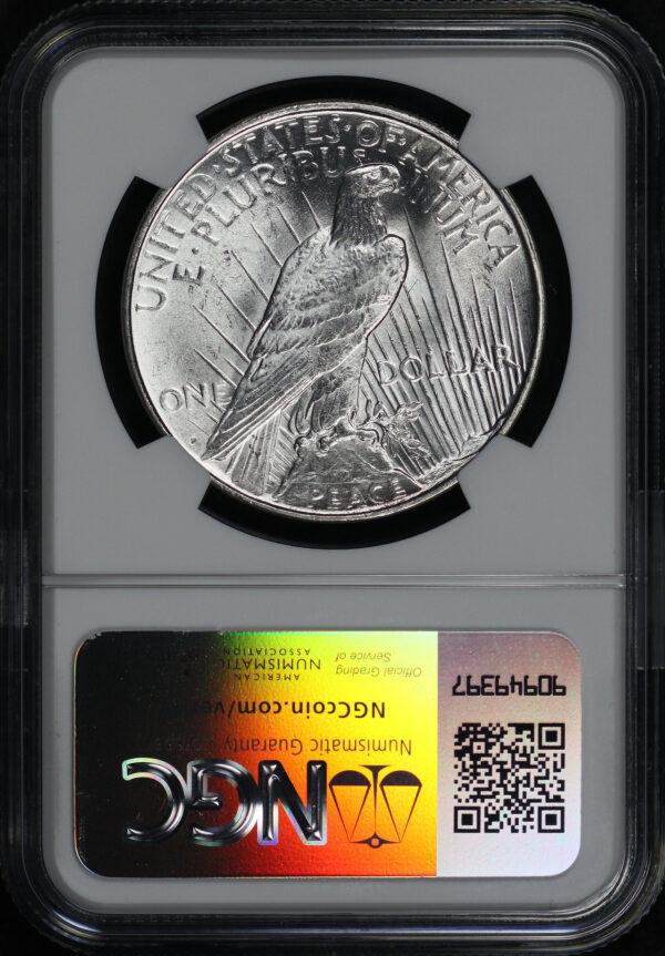 Reverse of this 1923-D Peace Dollar NGC MS-64