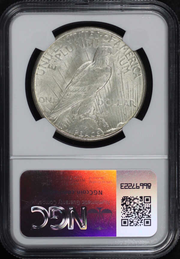 Reverse of this 1923-S Peace Dollar NGC MS-62
