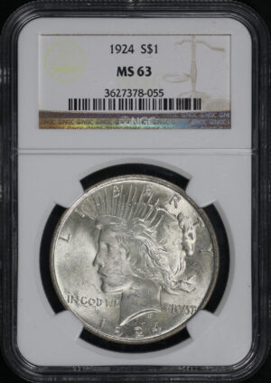 Obverse of this 1924 Peace Dollar NGC MS-63
