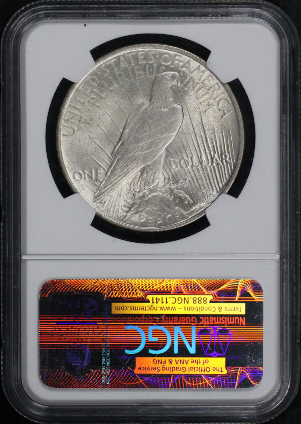 Reverse of this 1924 Peace Dollar NGC MS-63